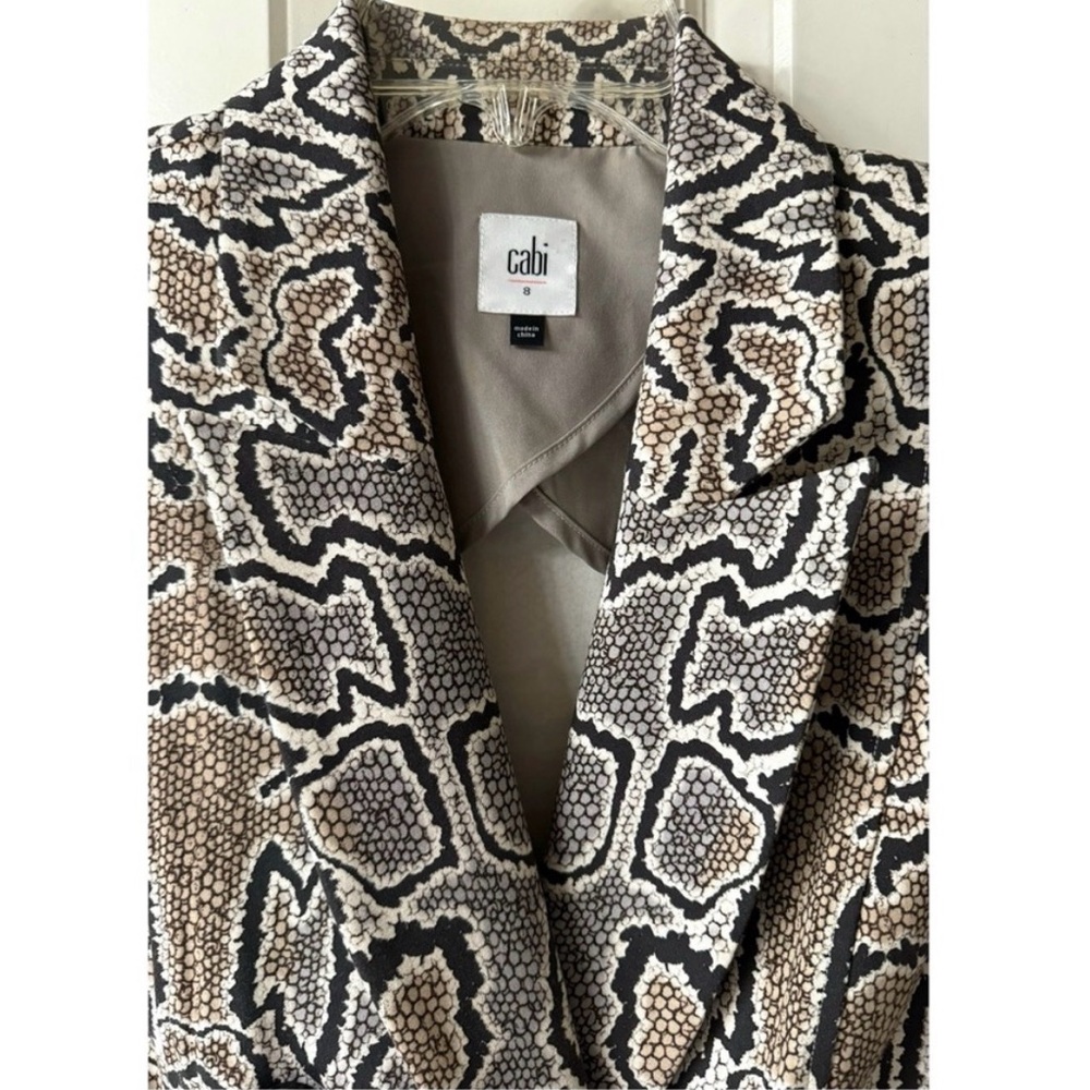 CAbi Python Print Double Breasted Blazer Jacket S… - image 7